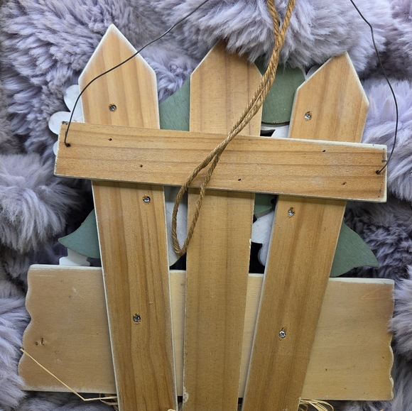 Vintage Wooden Daisy Floral Farmhouse Welcome Sign - Picture 4 of 4